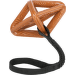 Rotaļlieta suņiem – TRIXIE CityStyle rhombus on a rope, bungee, TPR, 18 cm/38 cm