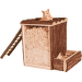 Rotaļu tornis grauzējiem – TRIXIE Natural Living play and burrow tower, 25 x 24 x 20 cm