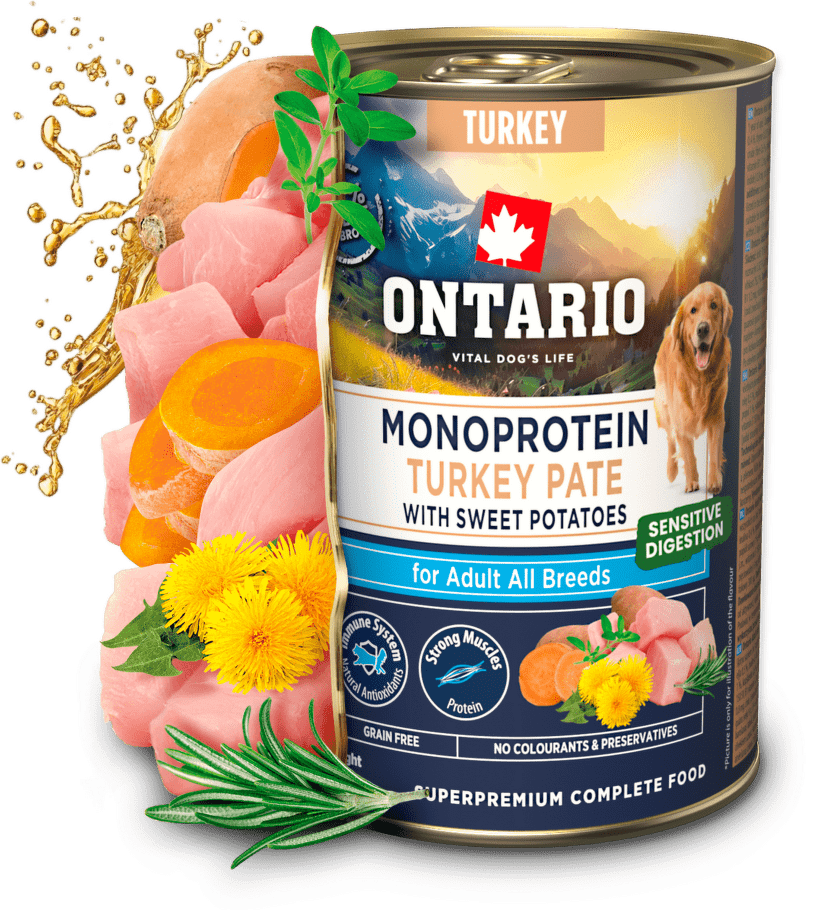 Konzerva Ontario Adult Monoprotein krůtí pate s batáty 400 g