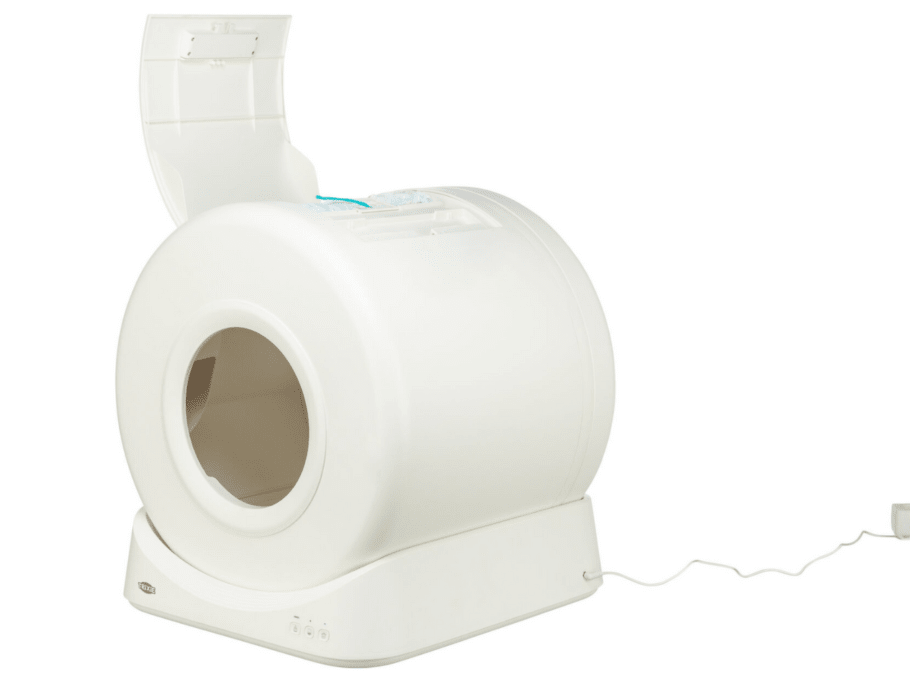 Trixie, Smart Cat Litter Box, white – с открытой крышкой